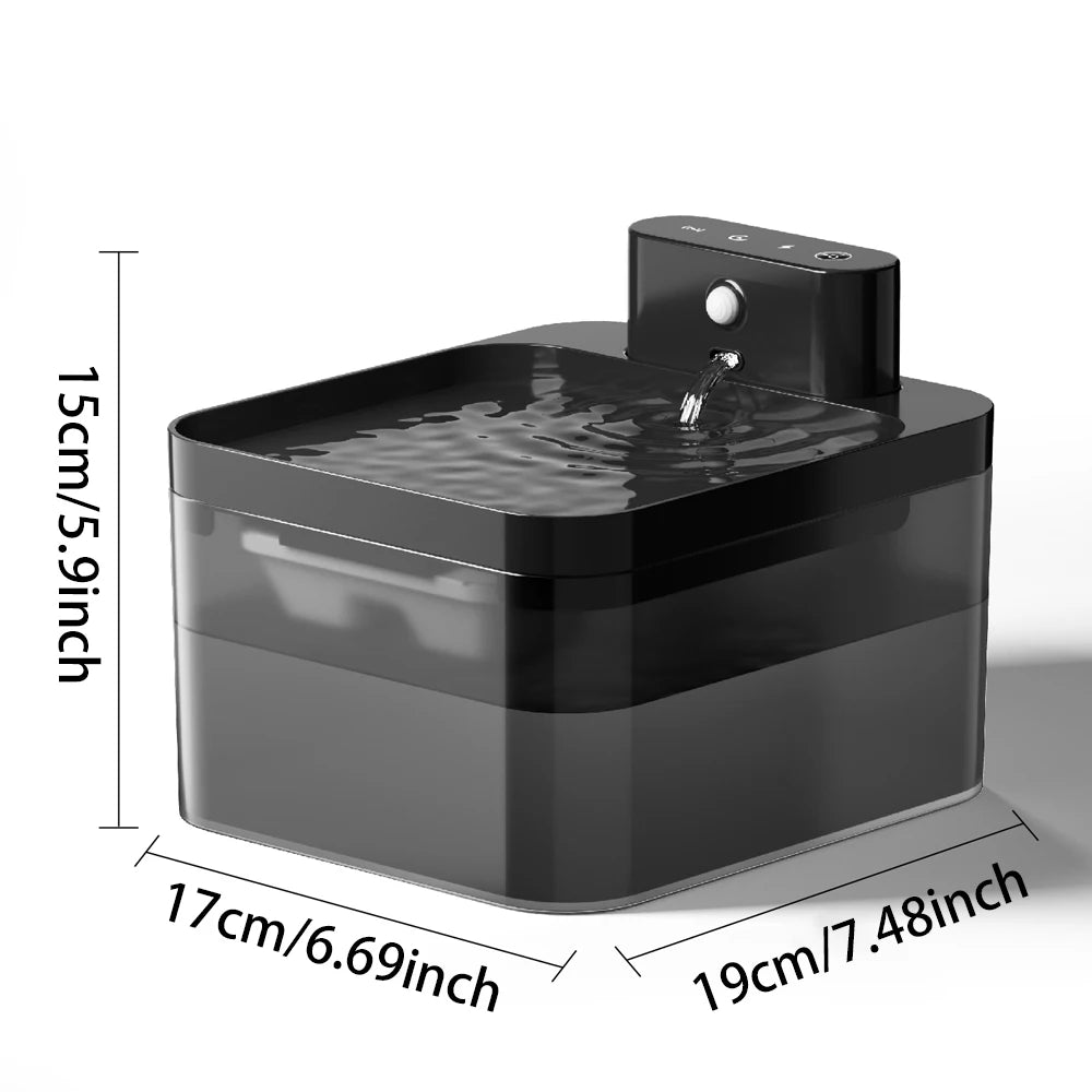 Automatic Pet Fountain with Motion Sensor, Dog and Cat Water Dispenser, Bowl