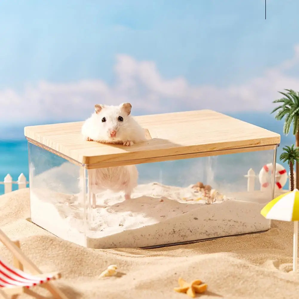 Caixa de Banho de Areia para Hamster e Chinchila