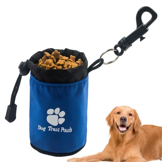 Dog training or walking bag, food dispenser