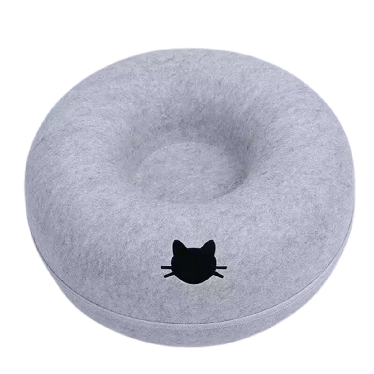 Cama de donut em feltro para gatos