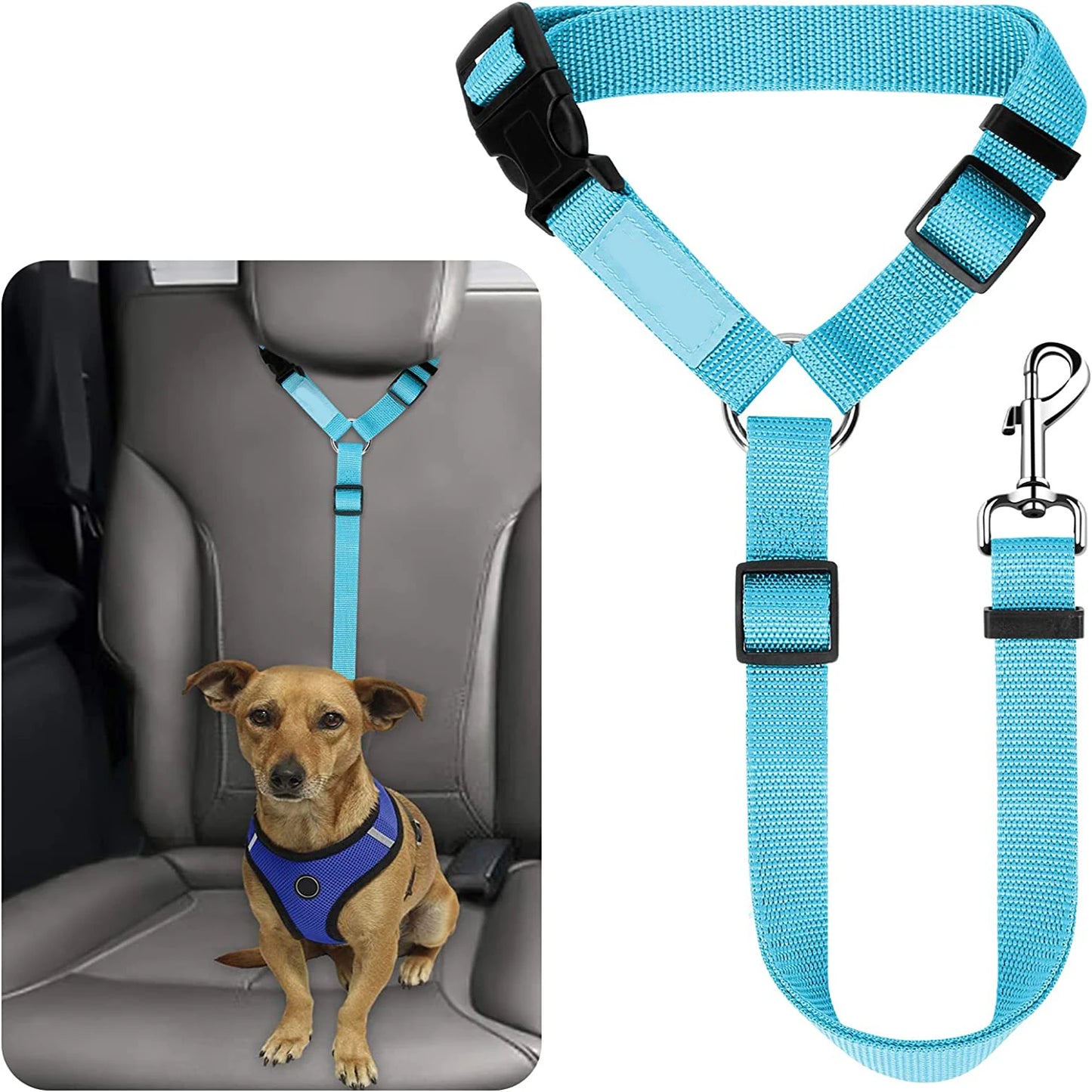 Seat belt, headrest for Dog or Cat