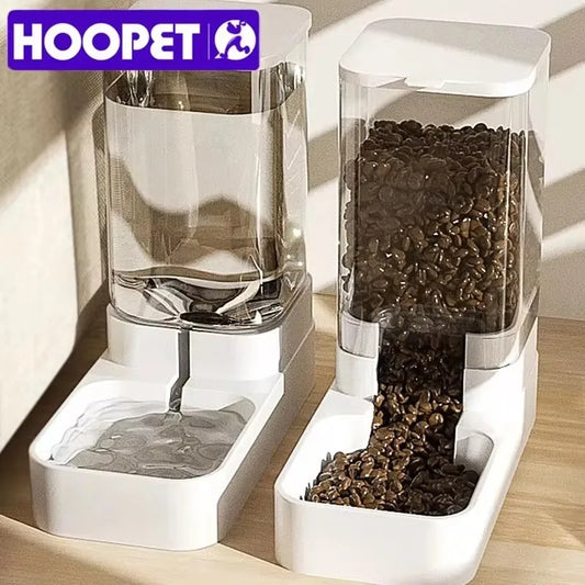 Transparent Automatic Pet Feeder and Waterer