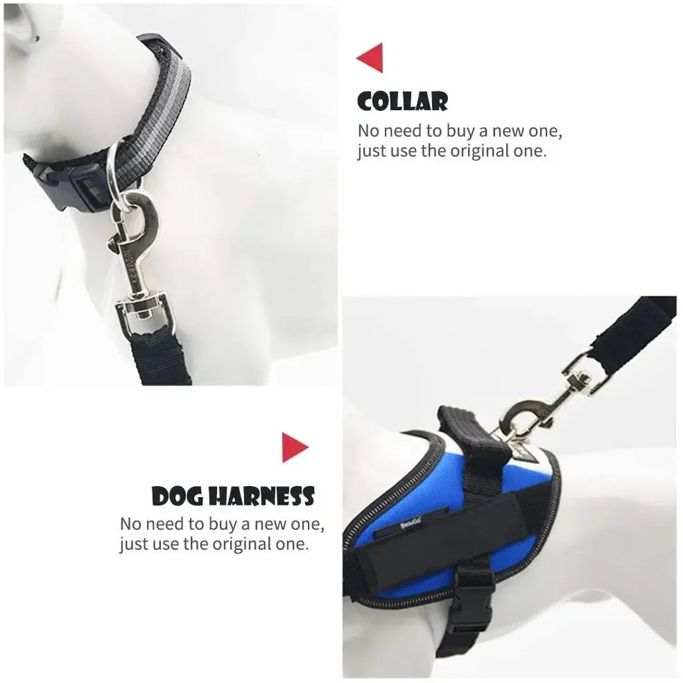 Adjustable seat belt for dogs and cats